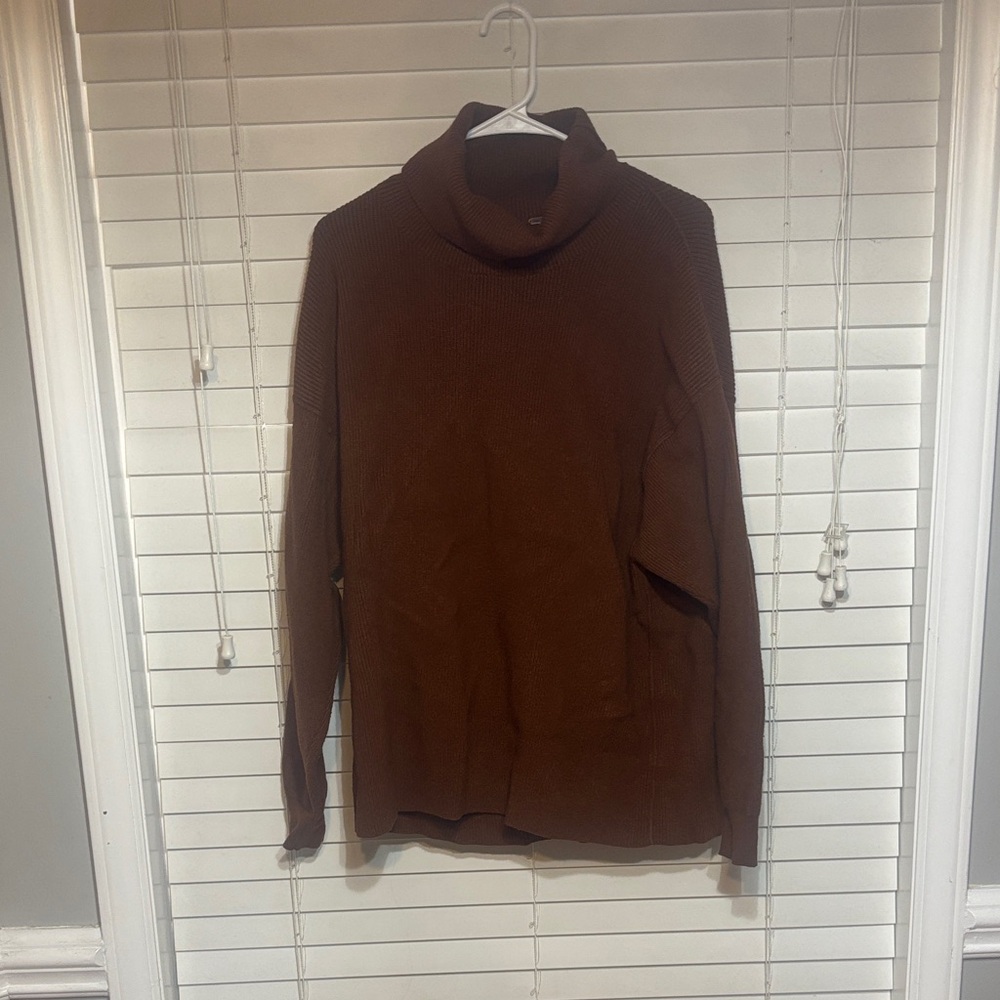 FP Movement by Free People Brown Turtleneck Top